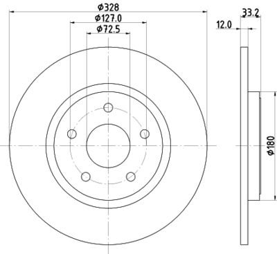 MDC2754 MINTEX Тормозной диск