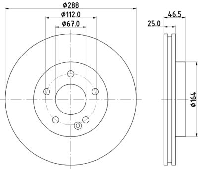 8DD355125541 HELLA Тормозной диск