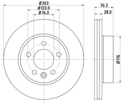 8DD355125561 HELLA Тормозной диск