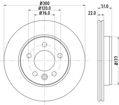 8DD355125571 HELLA Тормозной диск