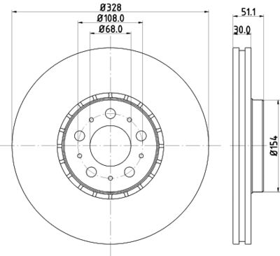 8DD355125581 HELLA Тормозной диск