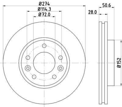 MDC2776C MINTEX Тормозной диск