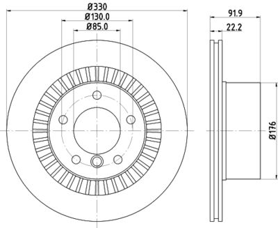 8DD355126331 HELLA Тормозной диск