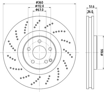 8DD355126341 HELLA Тормозной диск