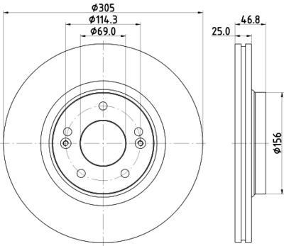 8DD355126541 HELLA Тормозной диск