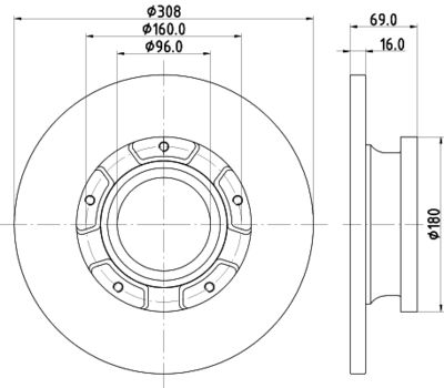 8DD355126591 HELLA Тормозной диск