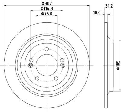 8DD355126681 HELLA Тормозной диск