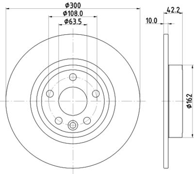 8DD355126721 HELLA Тормозной диск