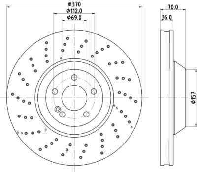 MDC2825C MINTEX Тормозной диск