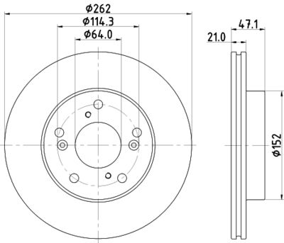 MDC2832C MINTEX Тормозной диск