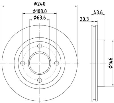 MDC2834C MINTEX Тормозной диск