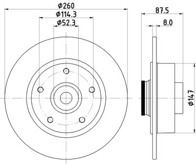 MDC2839C MINTEX Тормозной диск