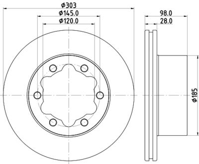 8DD355129991 HELLA Тормозной диск