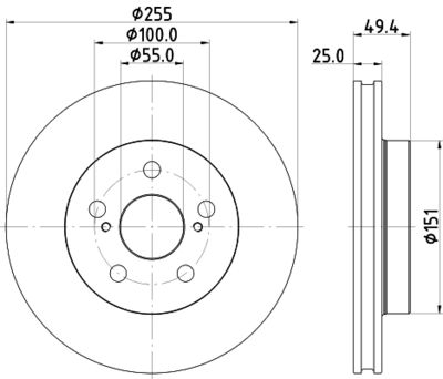 8DD355131911 HELLA Тормозной диск