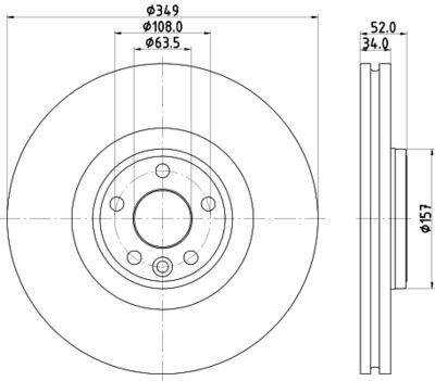 8DD355131961 HELLA Тормозной диск