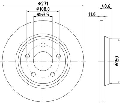 MDC2867C MINTEX Тормозной диск