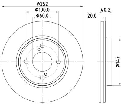 8DD355132051 HELLA Тормозной диск