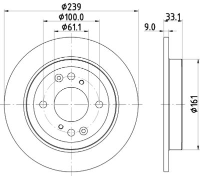 MDC2870C MINTEX Тормозной диск