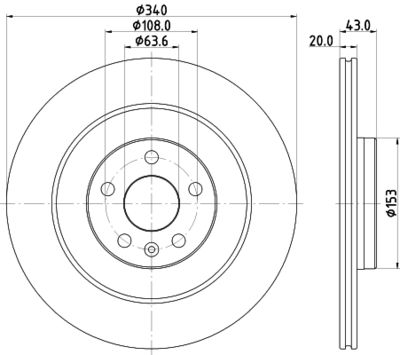 MDC2871C MINTEX Тормозной диск