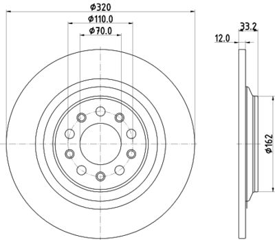 8DD355132101 HELLA Тормозной диск