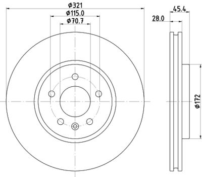 MDC2880C MINTEX Тормозной диск