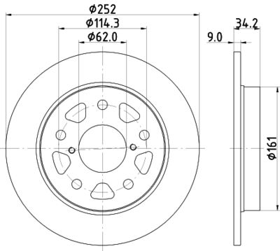 MDC2882C MINTEX Тормозной диск