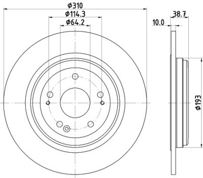 8DD355132231 HELLA Тормозной диск