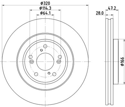 MDC2887C MINTEX Тормозной диск