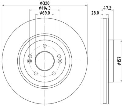 8DD355132251 HELLA Тормозной диск