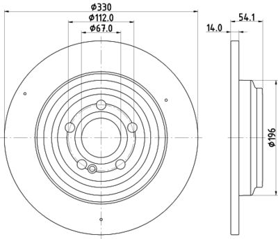 MDC2894C MINTEX Тормозной диск