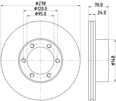 MDC290 MINTEX Тормозной диск