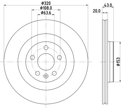 MDC2915C MINTEX Тормозной диск