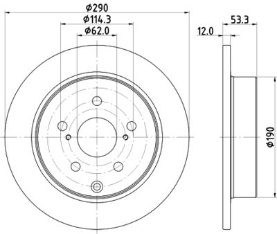 MDC2919C MINTEX Тормозной диск