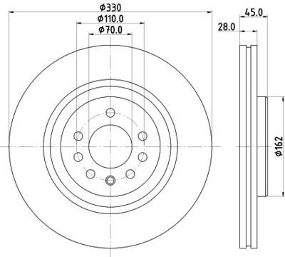 8DD355132761 HELLA Тормозной диск