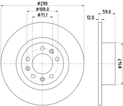 8DD355132841 HELLA Тормозной диск