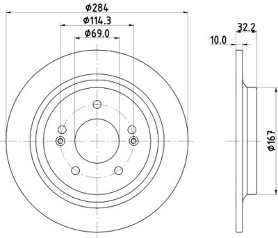 MDC2944C MINTEX Тормозной диск