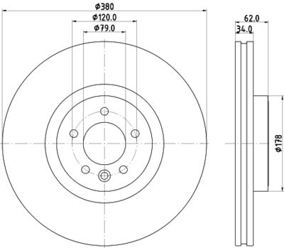 8DD355132951 HELLA Тормозной диск