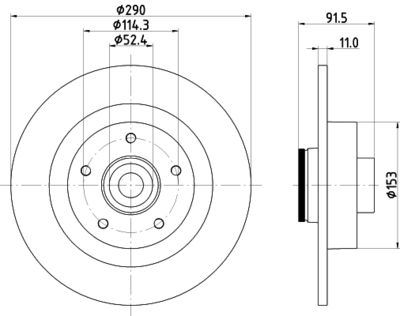 MDC2965C MINTEX Тормозной диск