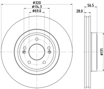 8DD355133391 HELLA Тормозной диск