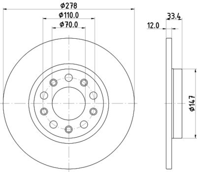 PCD21852 DON Тормозной диск