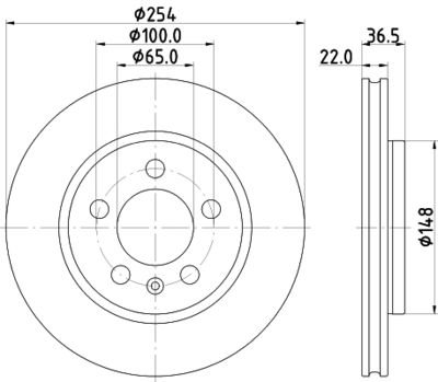 8DD355133871 HELLA Тормозной диск