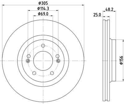 MDC3026C MINTEX Тормозной диск