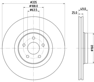 8DD355134631 HELLA Тормозной диск