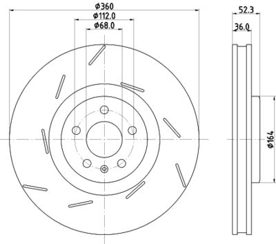 8DD355134701 HELLA Тормозной диск