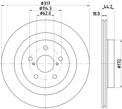 MDC3167C MINTEX Тормозной диск