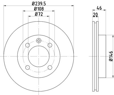 MDC347 MINTEX Тормозной диск