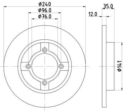 MDC355 MINTEX Тормозной диск