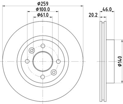 MDC366 MINTEX Тормозной диск