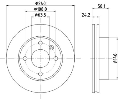 8DD355100531 HELLA Тормозной диск