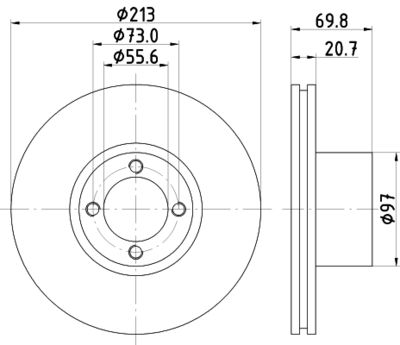 MDC396 MINTEX Тормозной диск